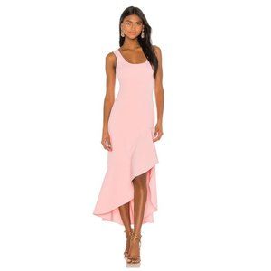 NWT Bardot x Revolve Esther Frill Dress in Peachy Pink Midi Ruffle Size US 4